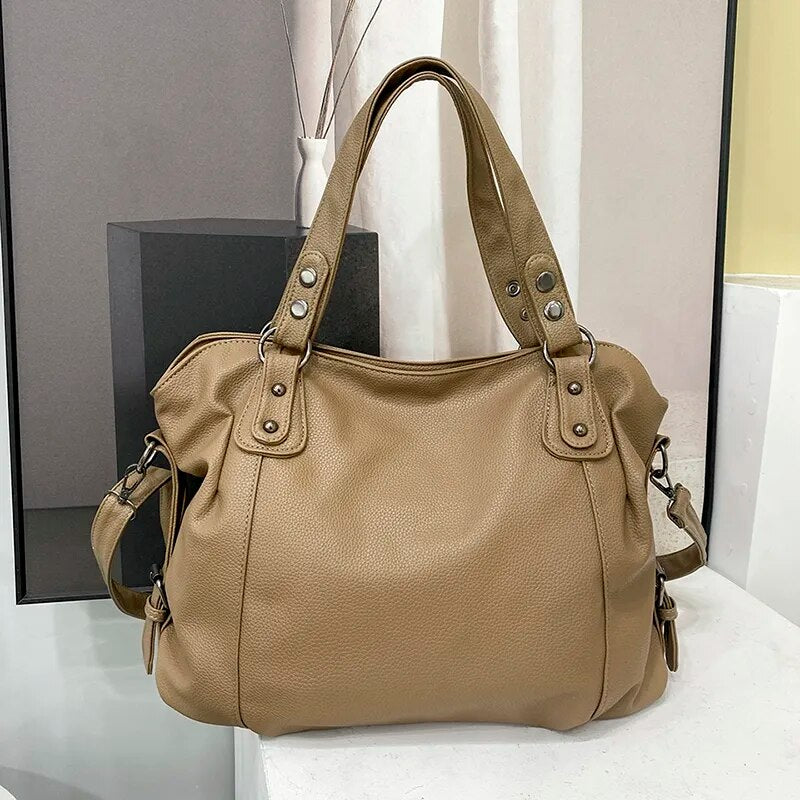 Women's Minimalist Tote Bag - Large Capacity Commuter Bag