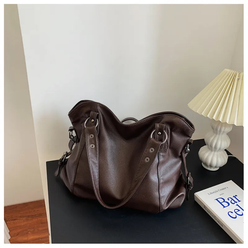 Women's Minimalist Tote Bag - Large Capacity Commuter Bag