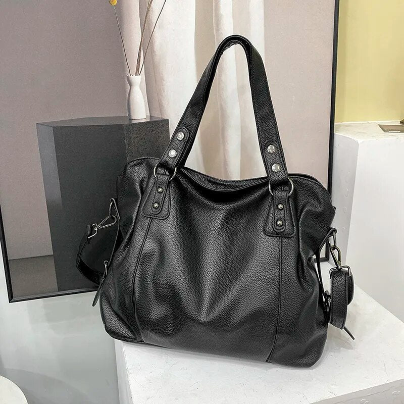 Women's Minimalist Tote Bag - Large Capacity Commuter Bag