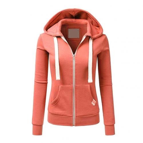 Women's Slim-Fit Hoodie - Drawstring Hood & Zipper Front