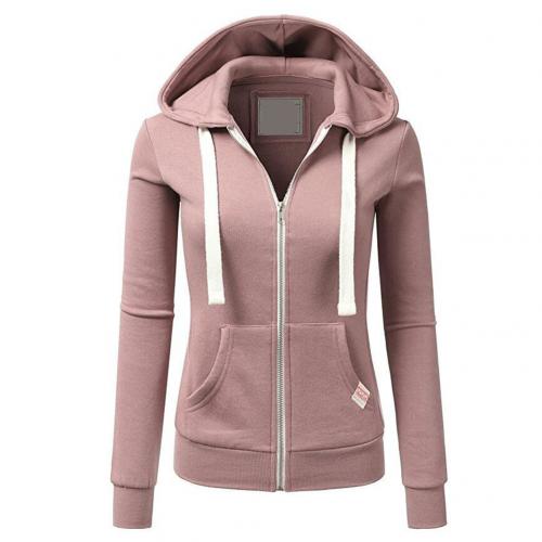 Women's Slim-Fit Hoodie - Drawstring Hood & Zipper Front