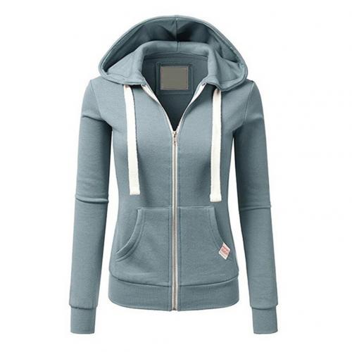 Women's Slim-Fit Hoodie - Drawstring Hood & Zipper Front