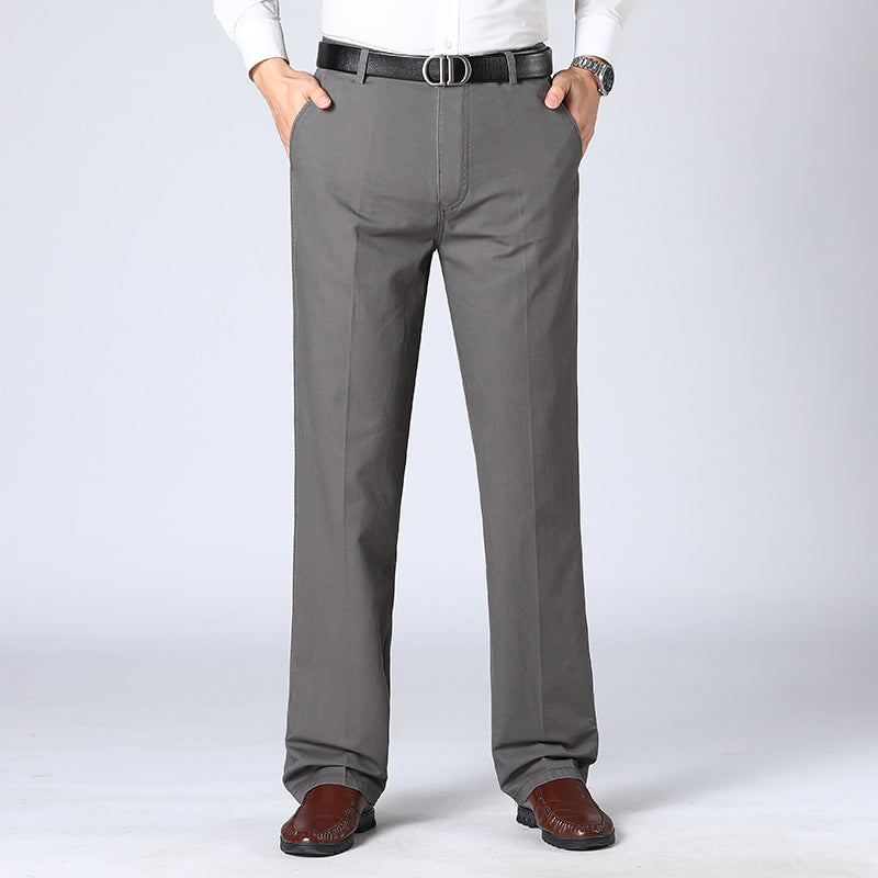 Men's Pleated Work Trousers - Tailored & Straight Leg