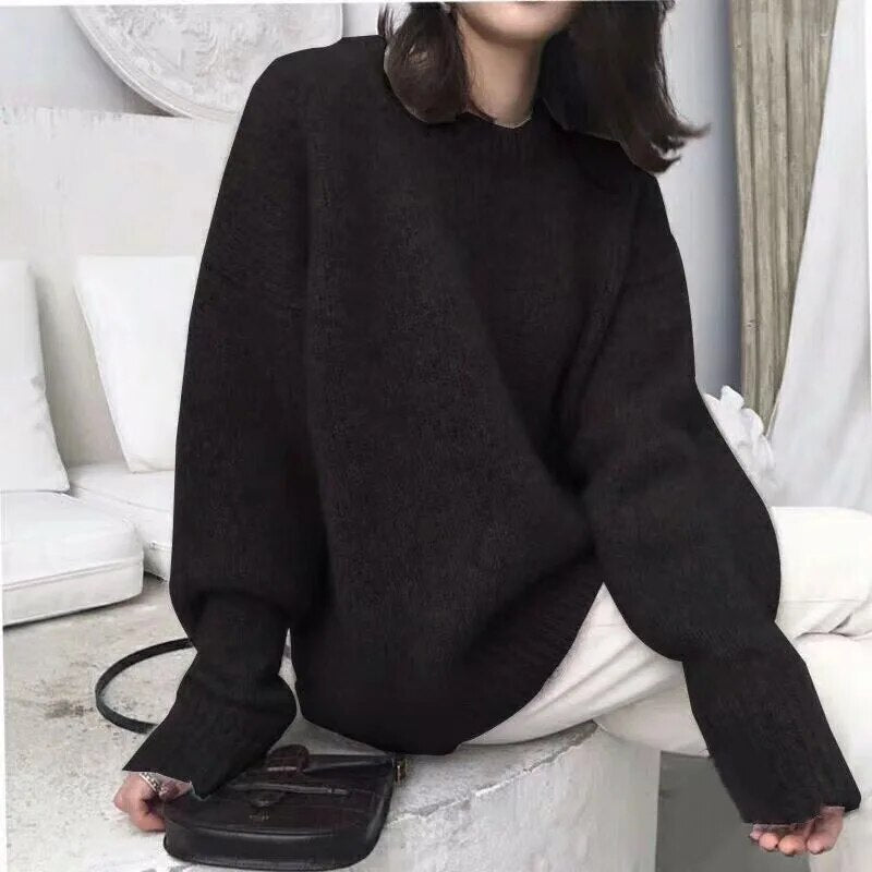 Women's Ribbed Knit Jumper - Oversized Fit