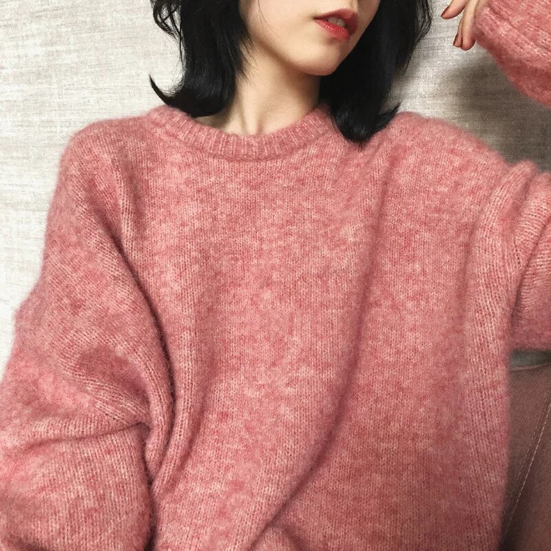 Women's Ribbed Knit Jumper - Oversized Fit