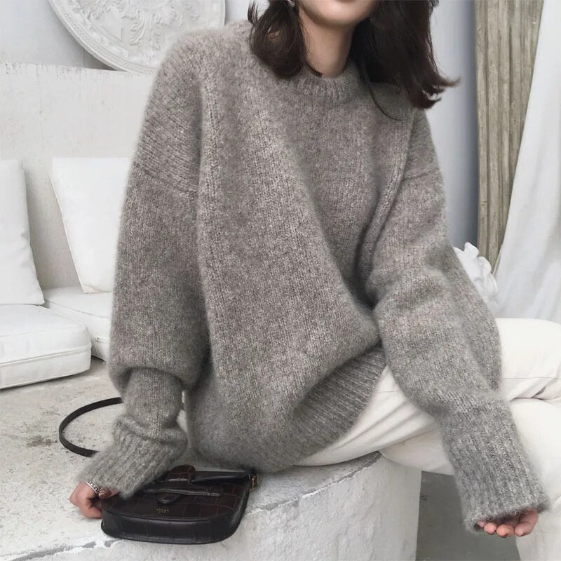 Women's Ribbed Knit Jumper - Oversized Fit