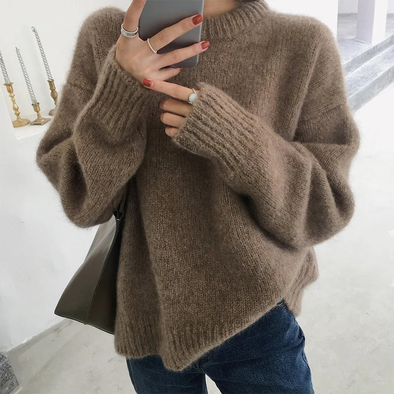 Women's Ribbed Knit Jumper - Oversized Fit