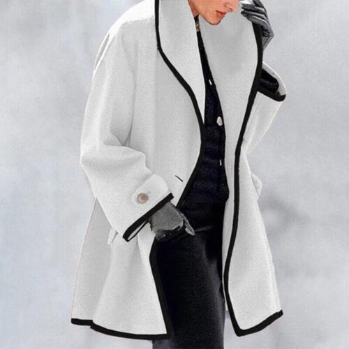 Women's Two-Toned Coat - Tailored Fit with Wide Lapel