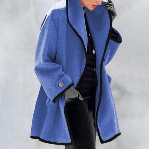 Women's Two-Toned Coat - Tailored Fit with Wide Lapel
